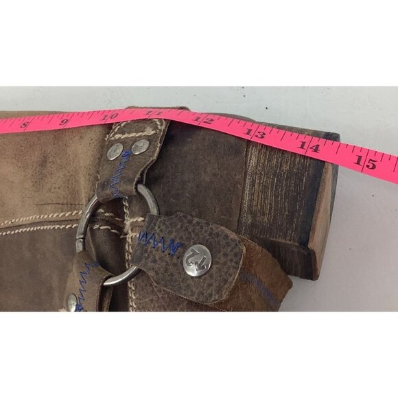 Bed Stu Women 8.5 Opal Brown Leather Bottle Opener Square Toe Distressed Cowgirl - Picture 10 of 10